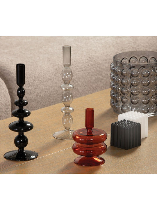 Nef-Nef Homeware Dario Кандилник Стъкло в Черен Цвят 9x9x28бр 1бр