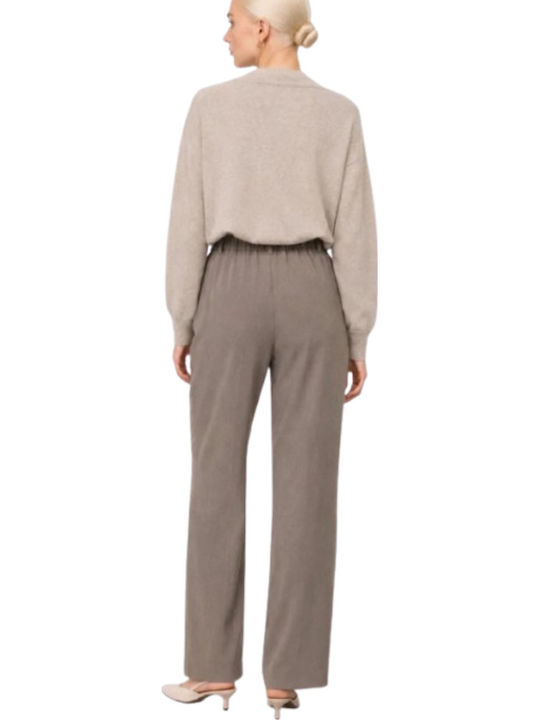 Women's Fabric Trousers Mocca