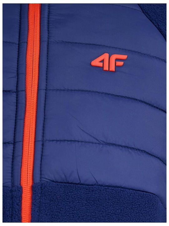 Kinder-Strickjacke Vlies Blau