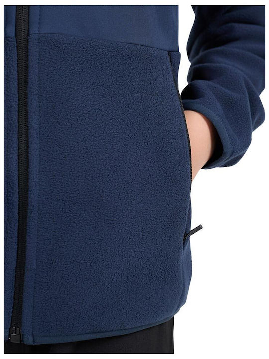 Kinder-Strickjacke Vlies Blau