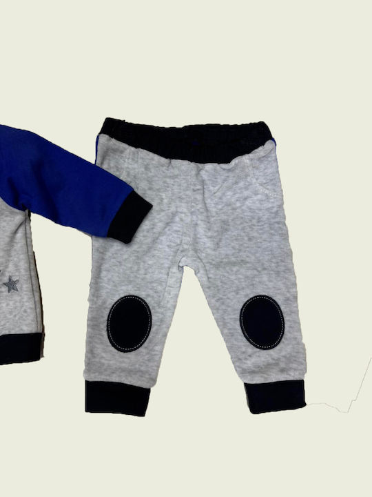 Kids Set with Pants 3 Pieces Grey-Blue