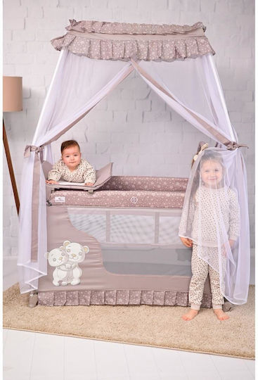 Lorelli Magic Sleep Laufstall 2 Ebenen mit Wickeltisch & Matratze Cool Grey 127x68cm
