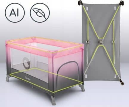 Lionelo Stefi Playpen with Mattress Yellow Lemon 125x65cm