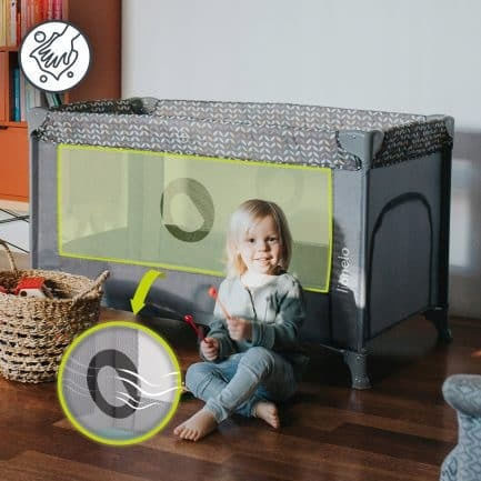 Lionelo Stefi Playpen with Mattress Yellow Lemon 125x65cm