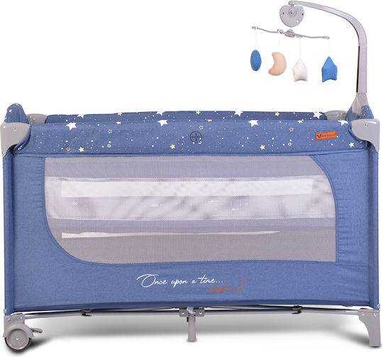 Cangaroo Once Upon A Time Playpen 3 Levels with Changing Table & Mattress Jeans 125x62cm