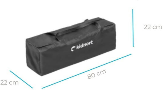 Kidnort Babybett mit Matratze Grau 68x128cm