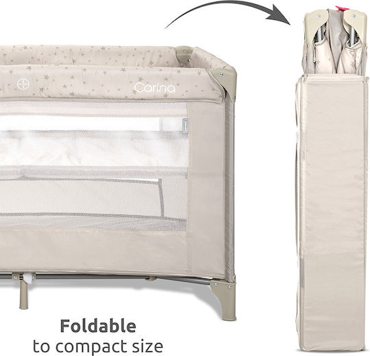 Lorelli 2-Level Playpen With Blue Mattress 67x127cm