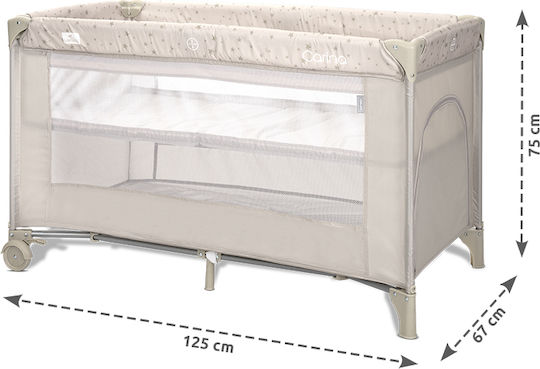 Lorelli 2-Level Playpen With Blue Mattress 67x127cm