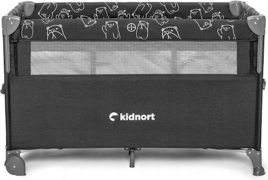 Kidnort Loc De Joacă Cu Două Nivele Cu Saltea Gri 78.5x128cm