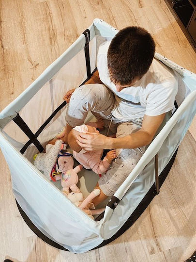 Aeromoov Instant Travel Cot Παρκοκρέβατο 2 Επιπέδων με Στρώμα Γκρι 130x92cm