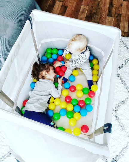 Aeromoov Instant Travel Cot Παρκοκρέβατο 2 Επιπέδων με Στρώμα Γκρι 130x92cm