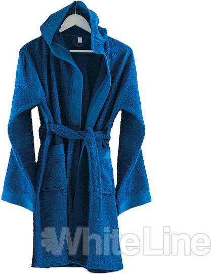 Rythmos Παιδικό Μπουρνούζι Twist Blue 104-101-25-008 mit Kapuze
