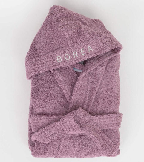 Borea Kids Hooded Bathrobe Purple