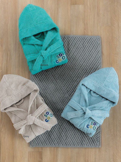 Palamaiki Kinderbademantel Cool Cool Grau mit Kapuze