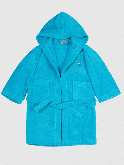 Sunshine Halat de Baie pentru Copii Turquoise cu Glugă