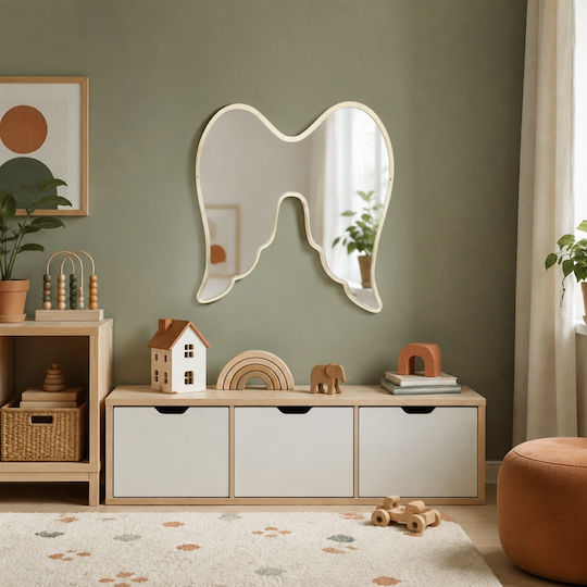Decorațiuni De Perete Pentru Copii Oglindă Pentru Copii Cu Aripi De Înger Plexiglas Oglindă Argintie Pachet Cadou Băiat