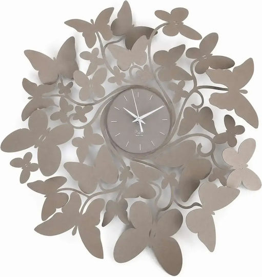 Arti E Mestieri 3D Wall Clock Metallic Gray Ø62cm