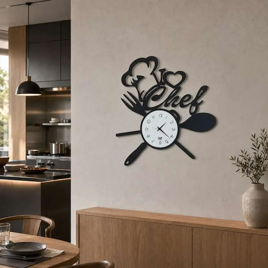Arti E Mestieri Wall Clock Metallic Black Ø50cm