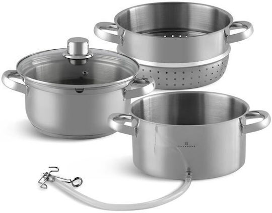 Steam Juicer Steamer 22 Cm Stainless Steel 3 Levels Edenberg Eb-8911