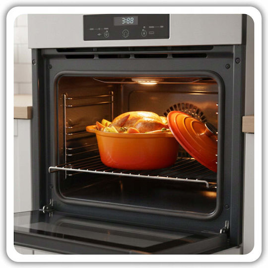 Untiefe Töpfe aus Gusseisen 4l / DQ24-Orange