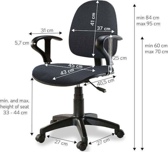 Techly Icact Mc04gy Office Chair Dark Grey