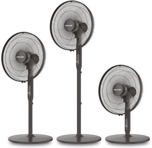 Standing Fan Black 3-in-1 DC Motor Φ45 25W Remote Eurolamp 300-20024
