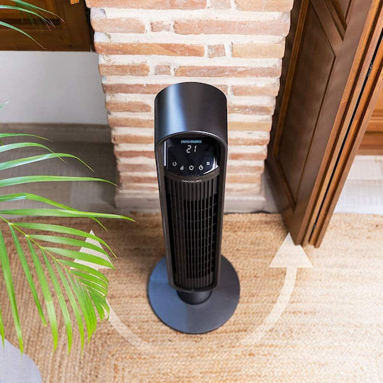 Cecotec Energy Silence 9190 Skyline Ionic Connected Ventilator Tip Turn 60W Cu Telecomandă Negru