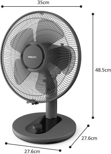 Philips Επιτραπέζιος Ανεμιστήρας 25W Διαμέτρου 15cm