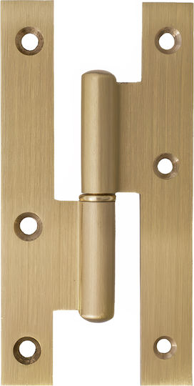 Französisches Messingscharnier N80x56mm Mattgold 100-3008 Metalor