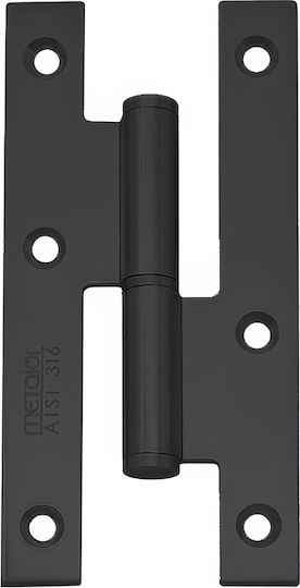 Френски Прост Неръждаема Стомана 304 За Вътрешни Врати 120x58mm Черен Metalor 100-bs12
