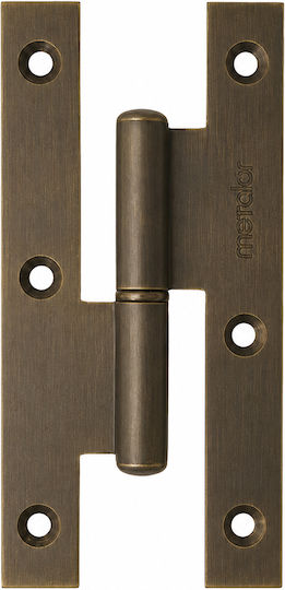 Френски Обикновен Месингов За Вътрешни Врати 140x66mm Мат Античен Metalor 100-2014