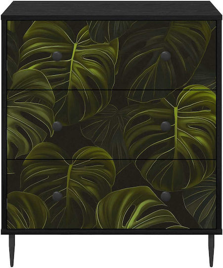 Гардероб за Спалня Дървен с 3 Чекмеджета Elburg 66x36.5x76см.