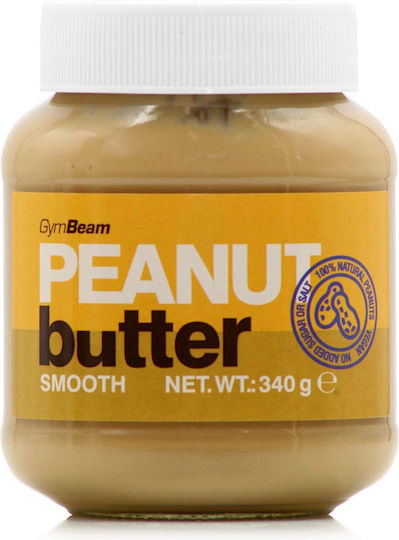 GymBeam Peanut Butter Smooth 100% Peanut Butter with Extra Protein with Smooth 340gr