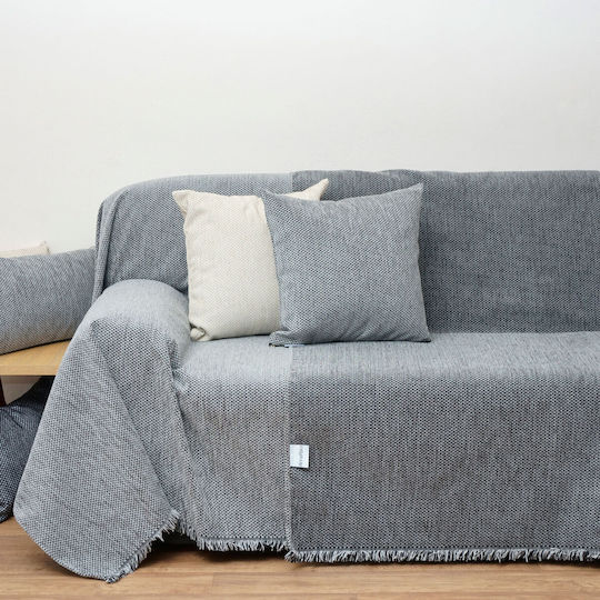 Anna Riska 1440 Armchair Throw Two Sides Jacquard 180x180cm Gray