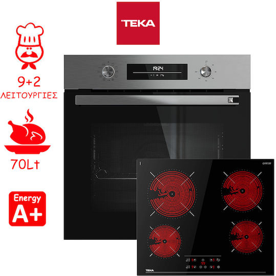 Teka Φούρνος άνω Πάγκου 71lt Π59.5εκ. Inox