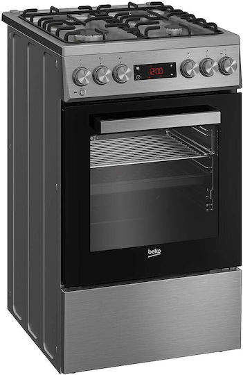 Beko Stove 60lt with Gas Cooktop W60cm Black