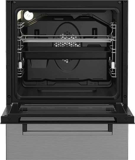 Beko Stove 60lt with Gas Cooktop W60cm Black