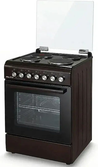 Aragaz 65lt cu Plite Emailate L60cm. Maro