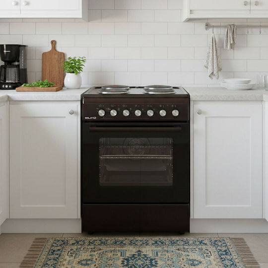 Aragaz 65lt cu Plite Emailate L60cm. Maro