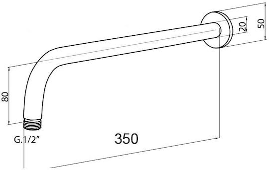 Interflex Style Replacement Shower Arm Extension