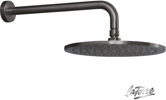 Wall Arm Round 35cm Aisi316 Inox Pvd Black Brushed