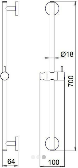 La Torre Sintesi Βέργα Ντουζ Inox