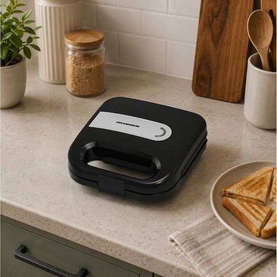Heinner Sandwich Maker for for 2 Sandwiches Sandwiches 750W Gray