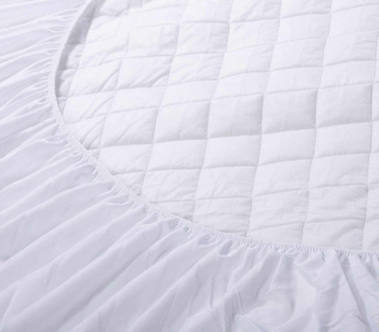 Nef-Nef Homeware Протектор за матрак Куин Капитониран Бял 160x200+30бр