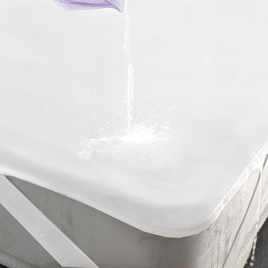 Rythmos Schutzauflage Einzel Wasserdicht mit Gummibändern Weiß 100x200cm