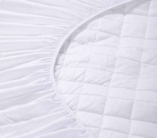 Nef-Nef Homeware Протектор за матрак Куин Капитониран Бял 160x200+30бр