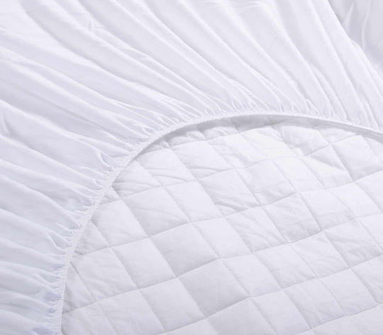 Nef-Nef Homeware Протектор за матрак Куин Капитониран Бял 160x200+30бр