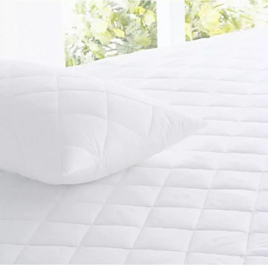 Lino Home Schutzauflage Halb-Doppel mit Rock Hollow Weiß 130x200+30cm