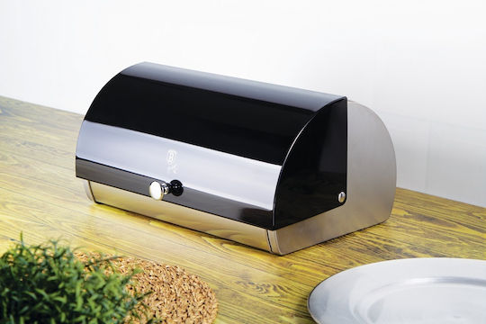Berlinger Haus Black Silver Collection Кутия за хляб с капак Inox Черна 38.5x28x18.5см