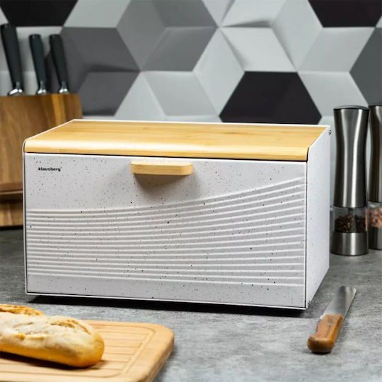 Klausberg Bread Box Wooden Gray 23.5x23.5x21cm